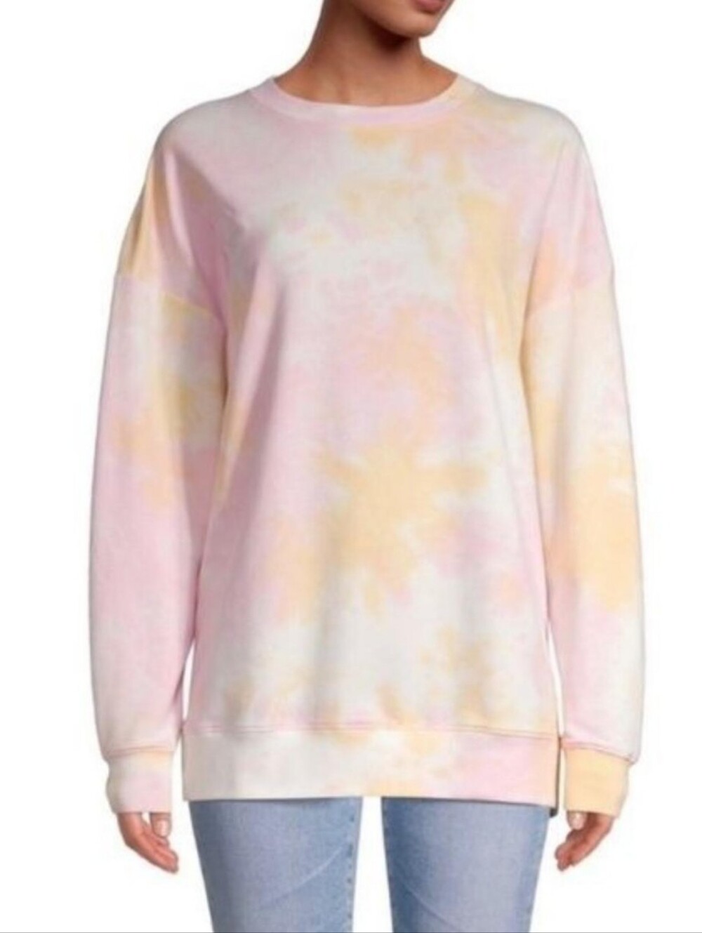 Wildfox Oversized Cotton Candy Tie Dye Crewneck Pullover Sweatshirt Size Large